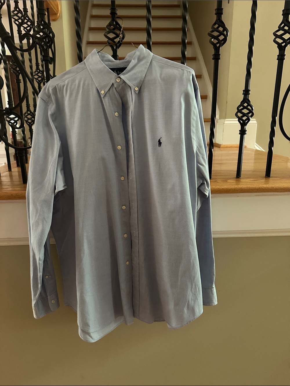 Ralph Lauren Light Blue Button-Down Shirt with Embroidered Pony
